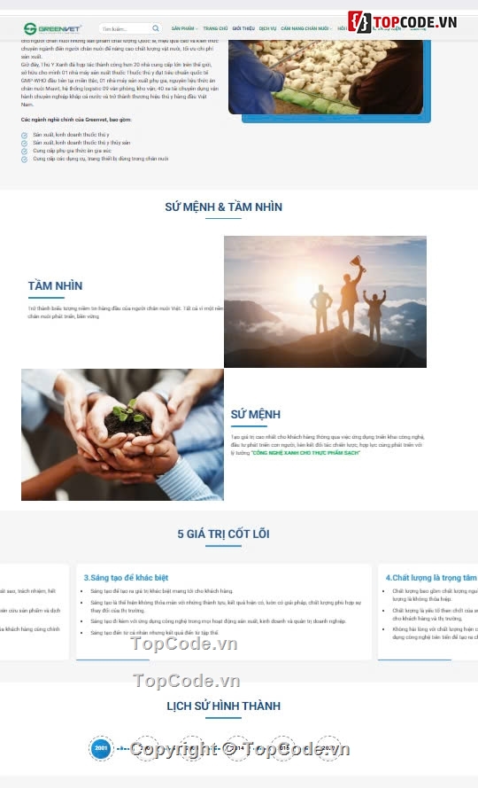 thú y,dịch vụ thú y,thú y xanh,Sharecode Website dịch vụ sản phẩm thú y xanh giá